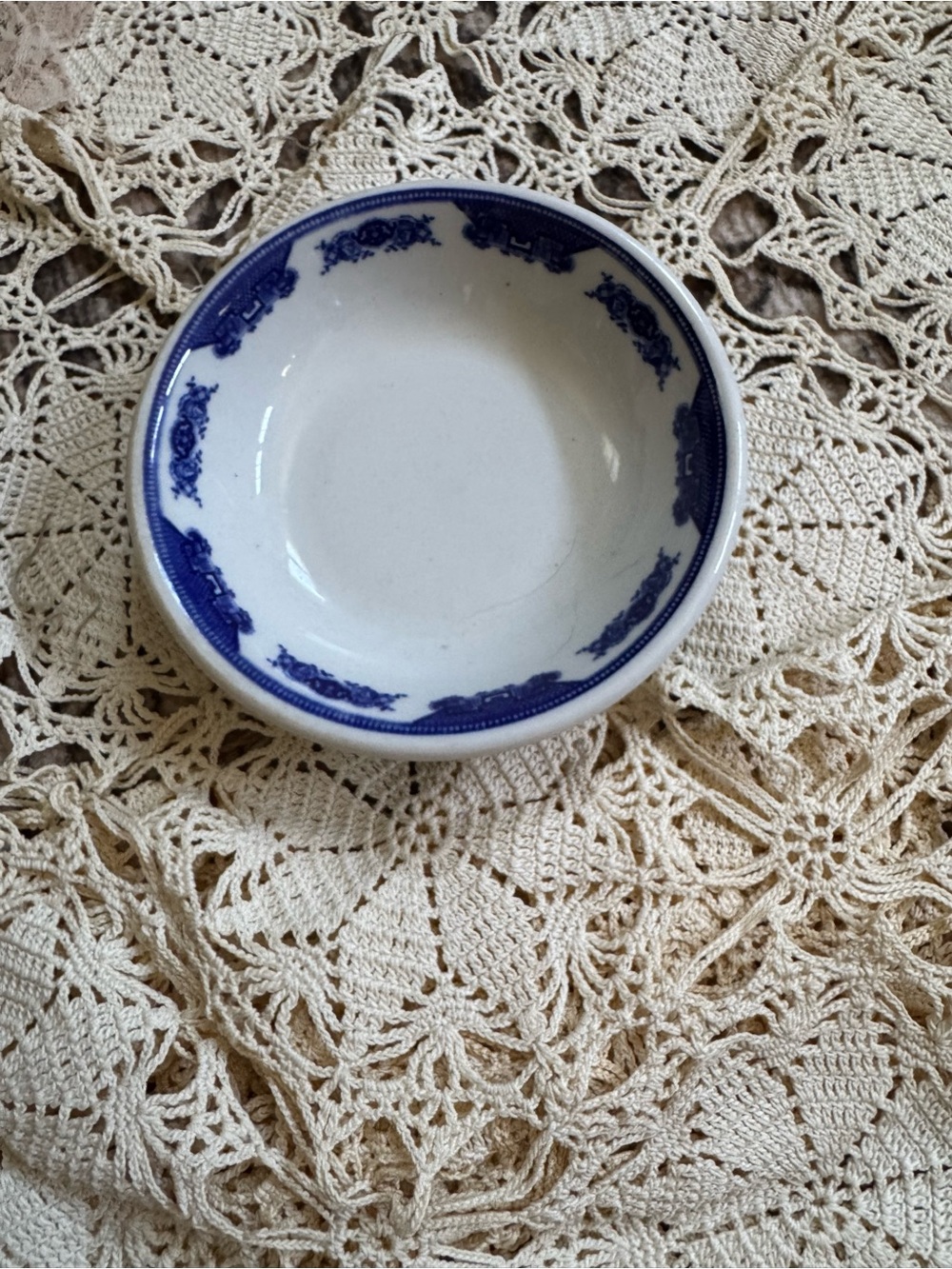 Blue and White Decorative Ceramic Bowl - Classic Accent